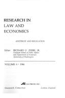 Research in Law and Economics: Antitrust and Regulation (Research in Law and Economics)