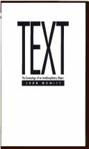 Text: the genealogy of an antidisciplinary object
