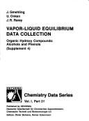 Vapor-Liquid Equilibrium Data Collection Organic Hydroxy Compounds: Alcohols and Phenols (Chemistry Data Series)