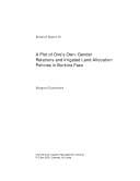 plot of one's own: gender relations and irrigated land allocation policies in Burkina Faso.
