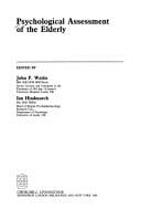 Psychological Assessment of the Elderly (Medicine in Old Age})