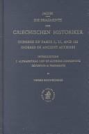 Fragmente der griechischen Historiker.: indexes of ancient authors.