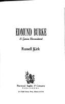 Edmund Burke: A Genius Reconsidered