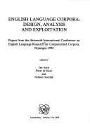 English language corpora: design, analysis and exploitation : papers from the thirteenth International Conference on English Language Research on Computerized Corpora, Nijmegen 1992