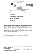Income inequality and growth in transition economies: are nonlinear models needed?