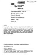 Poverty incidence and sectoral growth: evidence from Southeast Asia