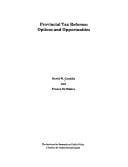 Provincial tax reforms: options and opportunities