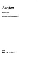 Lincom: Languages of the World/Materials, Band 217: Latvian