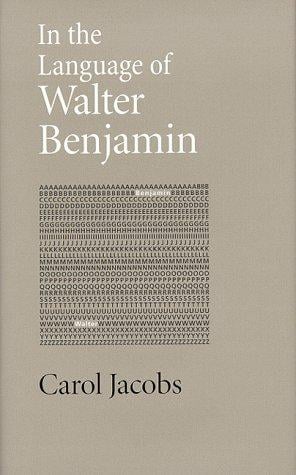In the language of Walter Benjamin