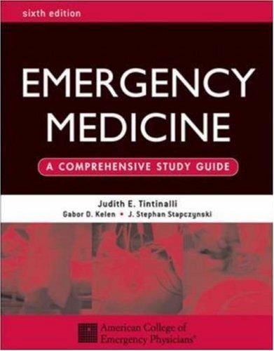 Emergency Medicine: A Comprehensive Study Guide 6th edition