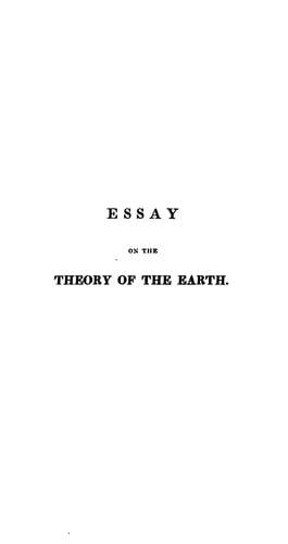 Essay on the theory of the earth