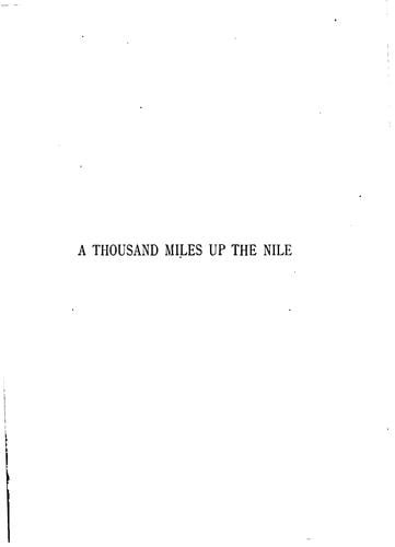 thousand miles up the Nile