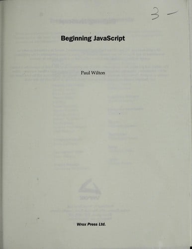 Beginning JavaScript