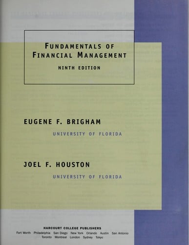 Fundamentals of financial management.