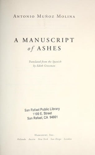 A manuscript of ashes