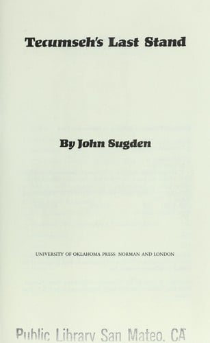 Tecumseh's last stand