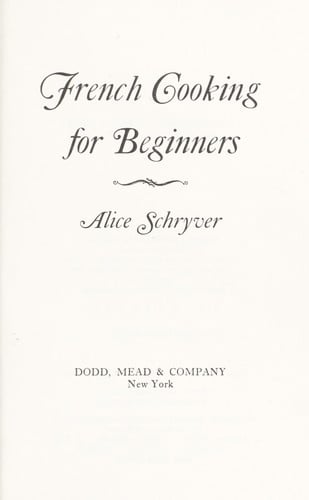 French cooking for beginners