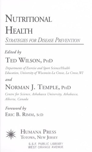 Nutritional health: strategies for disease prevention