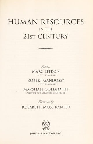 Human resources in the 21st century