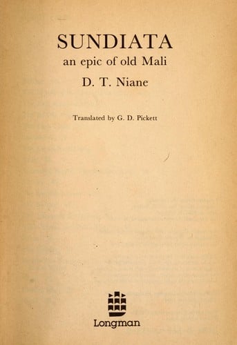 Sundiata: an epic of old Mali