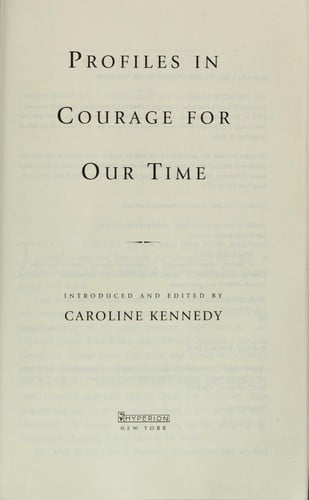 Profiles in courage for our time