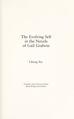 The evolving self in the novels of Gail Godwin
