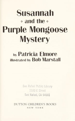 Susannah and the purple mongoose mystery