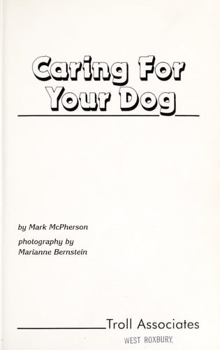 Caring for your dog