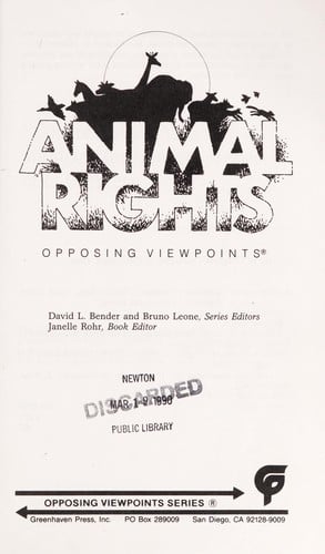 Animal rights: opposing viewpoints