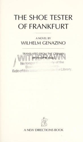The shoe tester of Frankfurt: a novel