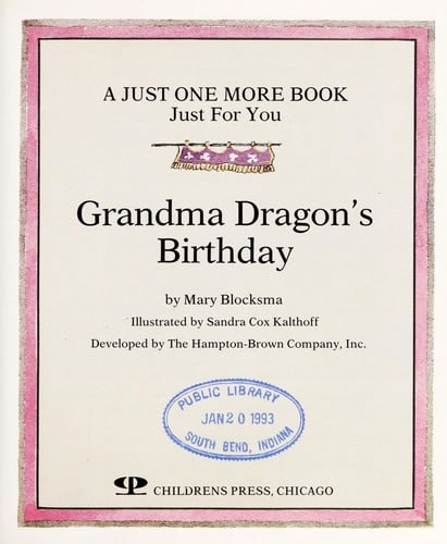 Grandma Dragon's birthday