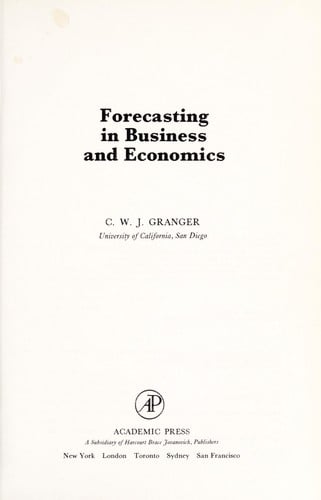 Forecasting in business and economics