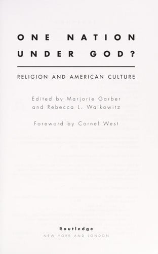 One nation under God?: religion and American culture