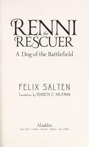 Renni the rescuer: a dog of the battlefield