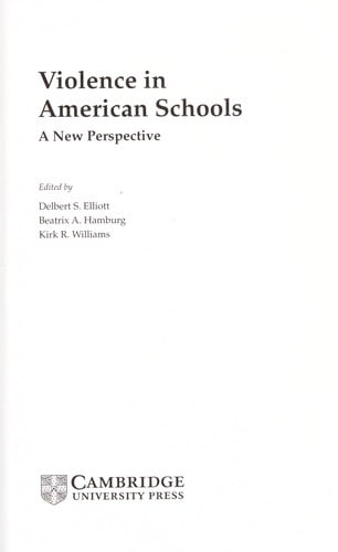 Violence in American schools: a new perspective