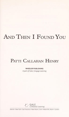 And then I found you