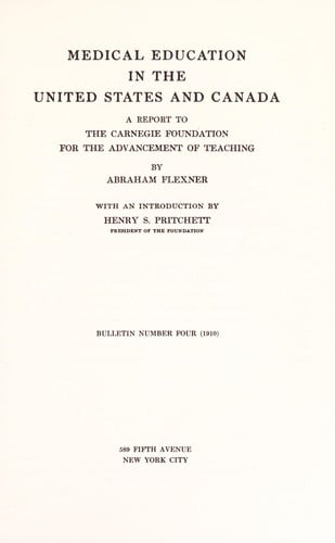 Medical education in the United States and Canada: a report to the Carnegie Foundation for the Advancement of Teaching.