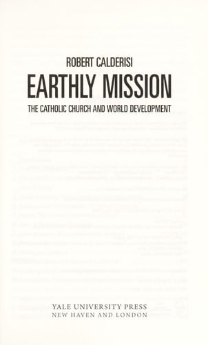 Earthly mission: the Catholic Church and world development