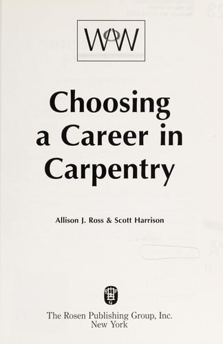 Choosing a career in carpentry