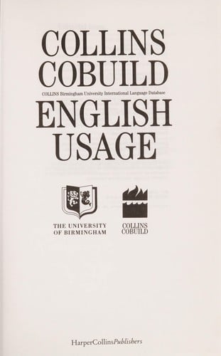 Collins COBUILD English Usage