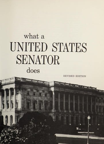 What a United States Senator does
