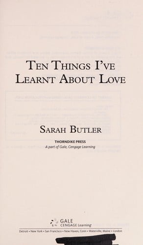 Ten Things I've Learnt About Love