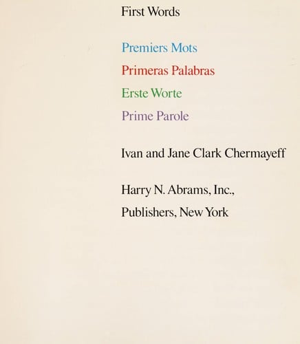 First words =: Premiers mots