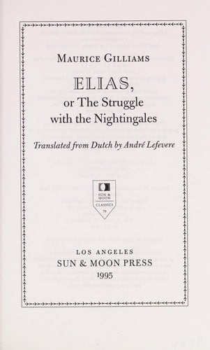 Elias, or, The struggle with the nightingales