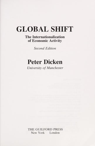 Global shift: the internationalization of economic activity