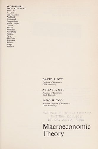 Macroeconomic theory