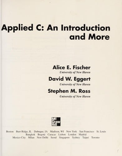 Applied C : an introduction and more