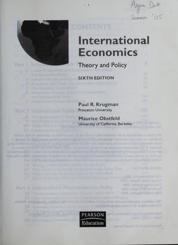 International Economics: Theory and Policy
