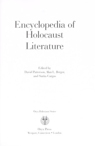 Encyclopedia of Holocaust literature