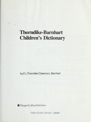 Thorndike-Barnhart children's dictionary